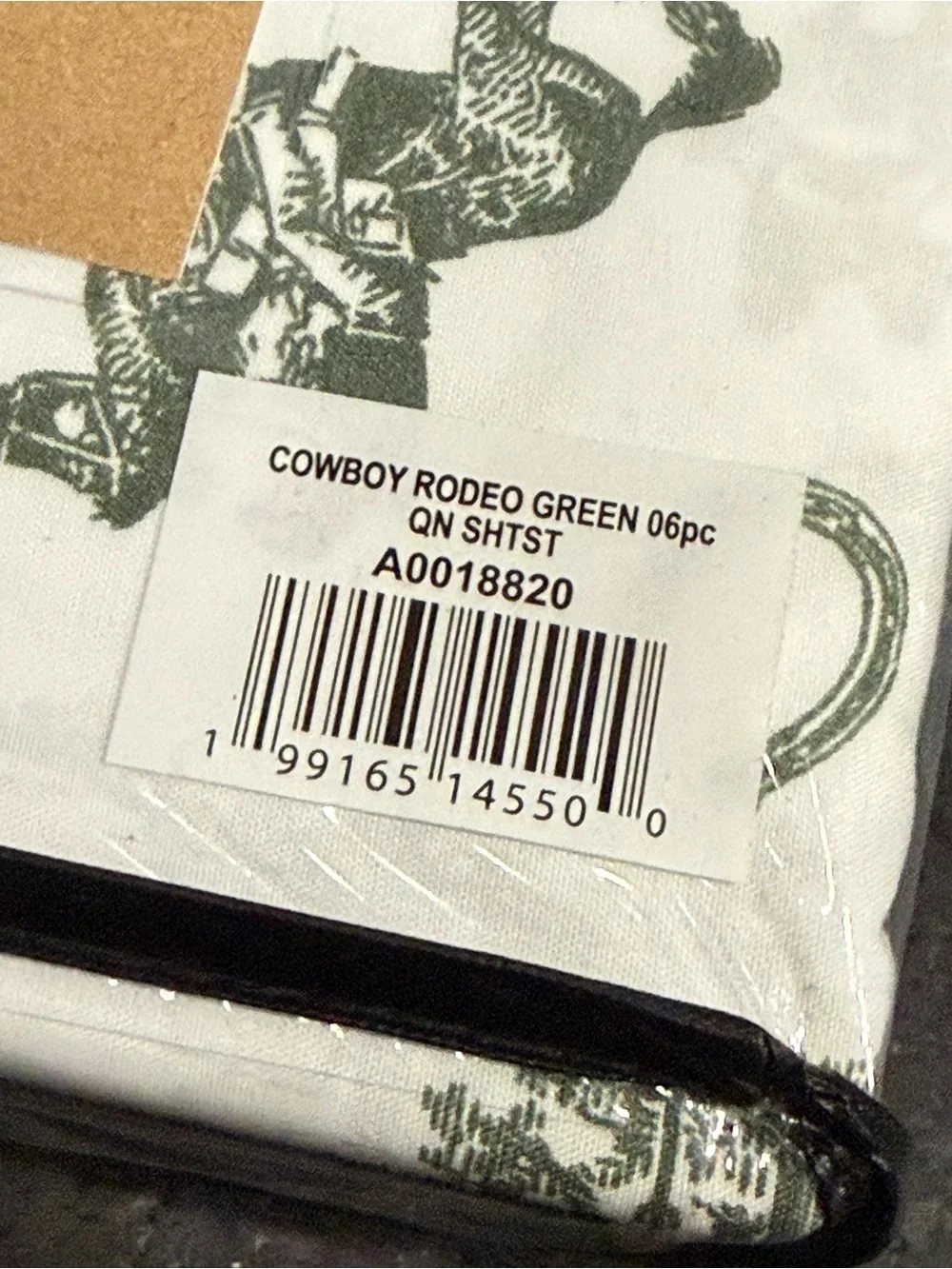 NEW Wrangler WESTERN DESERT COWBOY White & Green Queen Sheet Set SO VERY SOFT